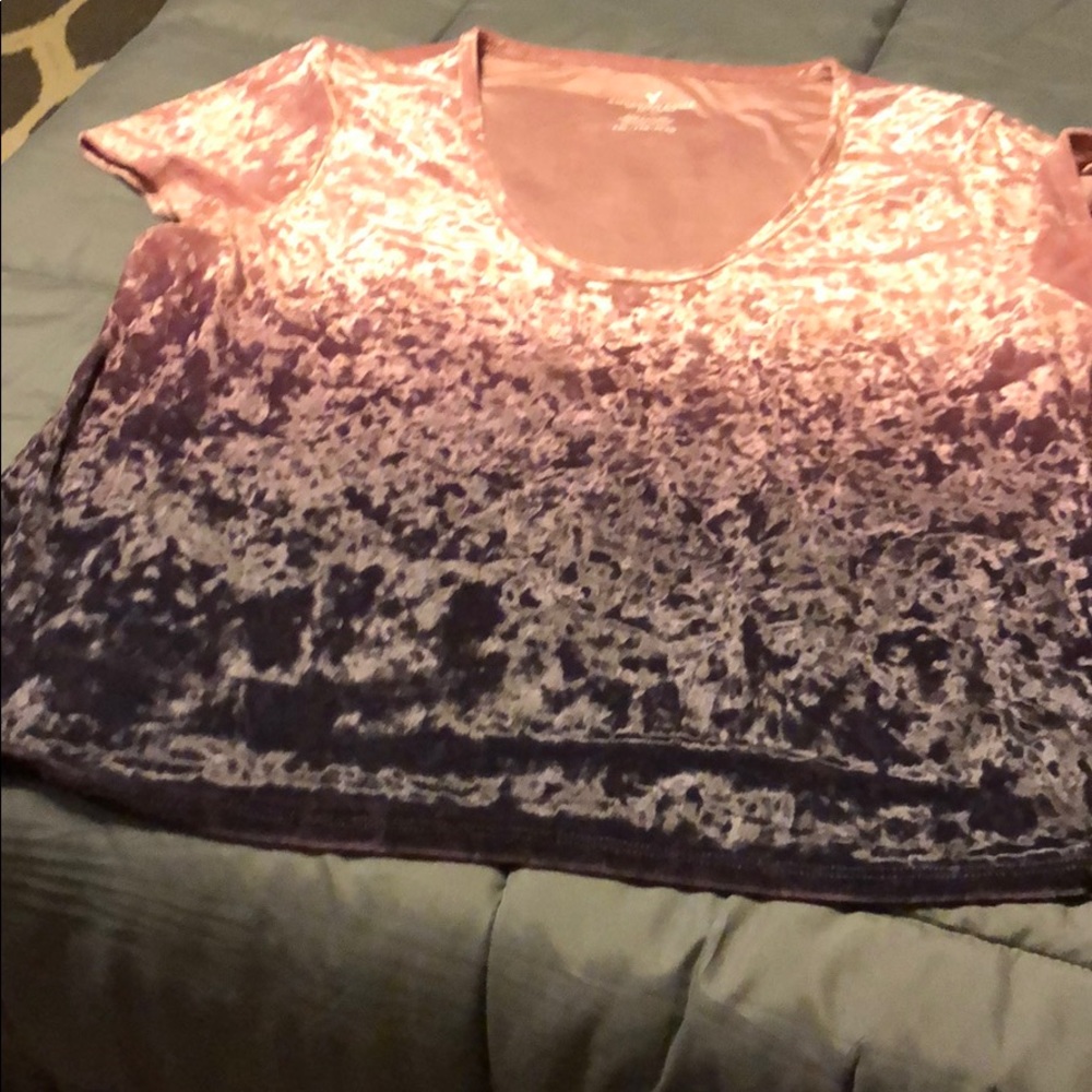 Ombré velvet shirt